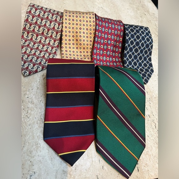 Jos. A. Bank Executive Collection 100% Silk Made in USA Lot of 6 Men’s Neckties - Picture 8 of 9